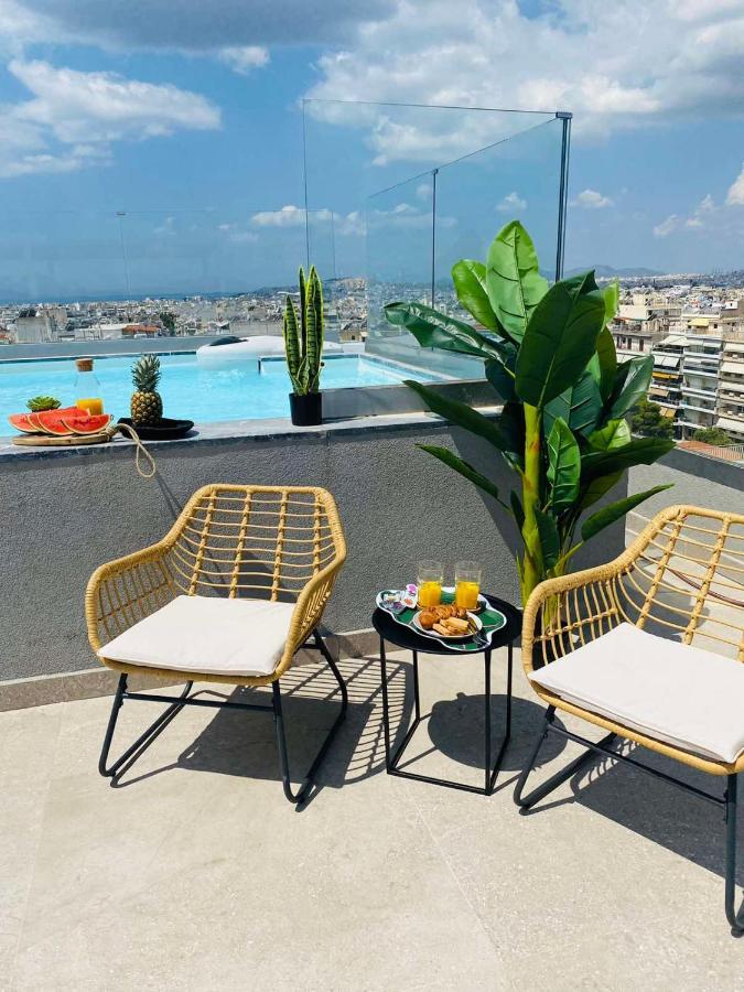 New 2Bd Aprt With Shared Rooftop Pool E2 Athen Exterior foto
